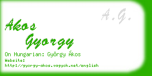 akos gyorgy business card